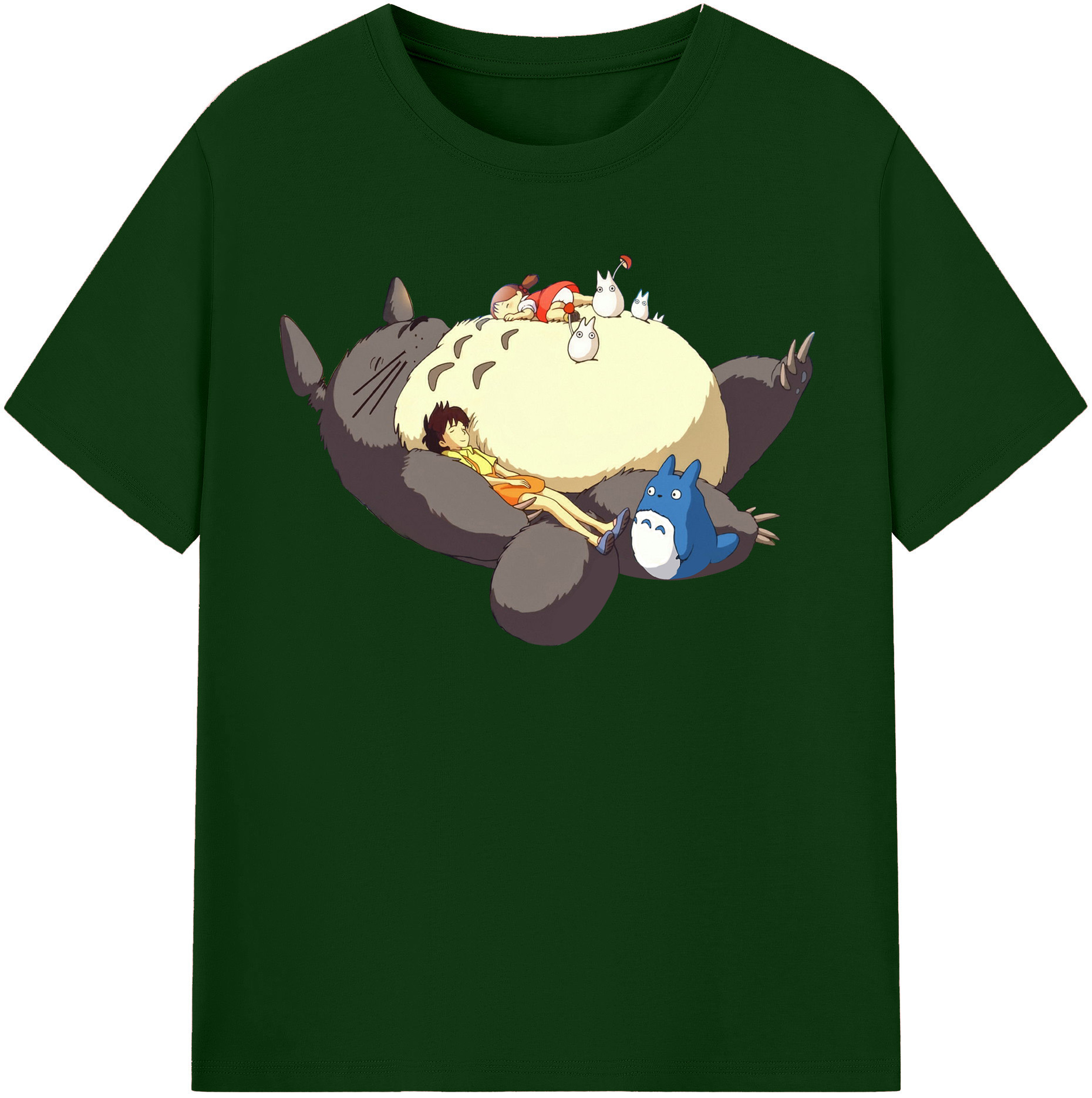 （画像用） となりのトトロ 草壁メイ 草壁サツキ My Neighbor Totoro Satsuki Kusakabe Mei Kusakabe 綿100％半袖Tシャツ（フロントプリント）
